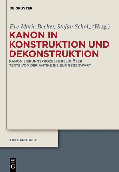 Produktbild: Kanon in Konstruktion und Dekonstruktion