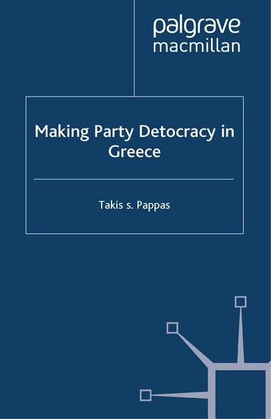 Produktbild: Making Party Democracy in Greece