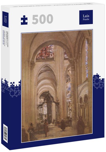 Lais Puzzle Jean-Baptiste-Camille Corot - Inneres der Kathedrale von Sens 500 Teile