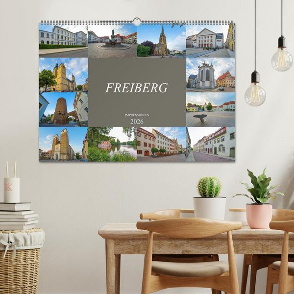 Produktbild: Freiberg Impressionen (Wandkalender 2026 DIN A2 quer), CALVENDO Monatskalender