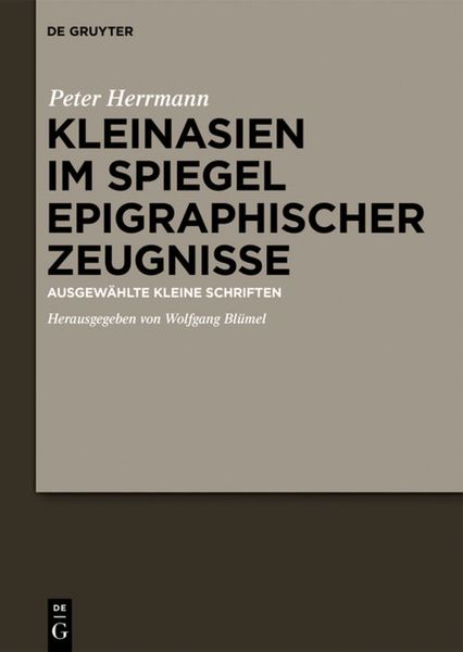 Produktbild: Kleinasien im Spiegel epigraphischer Zeugnisse