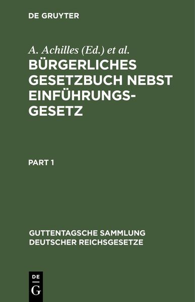 Produktbild: B&uuml;rgerliches Gesetzbuch nebst Einf&uuml;hrungsgesetz