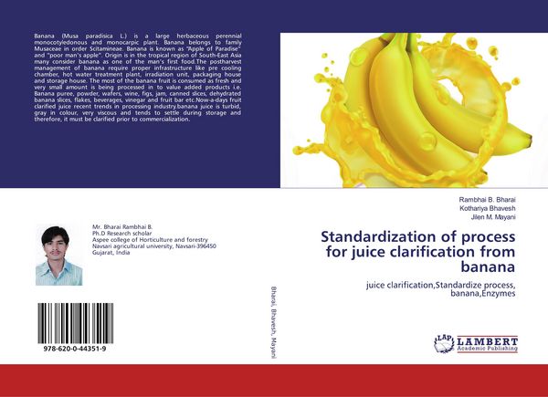 Produktbild: Standardization of process for juice clarification from banana