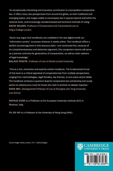 Produktbild: The Cambridge Handbook of Comparative Law