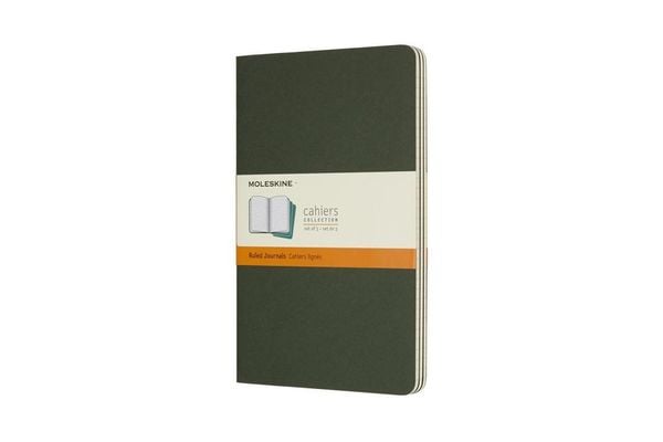 Produktbild: MOLESKINE CAHIER L/A5, 3ER SET, LINIERT, KARTONEINBAND, MYRTENGR&Uuml;N