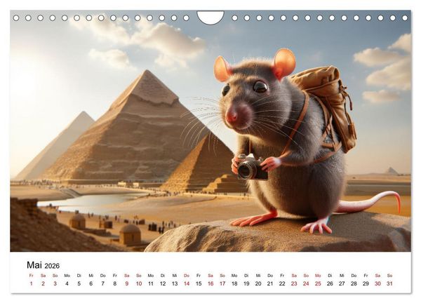 Produktbild: Ratten auf Reisen (Wandkalender 2026 DIN A4 quer), CALVENDO Monatskalender