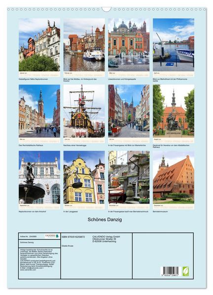 Produktbild: Sch&ouml;nes Danzig (Wandkalender 2026 DIN A2 hoch), CALVENDO Monatskalender
