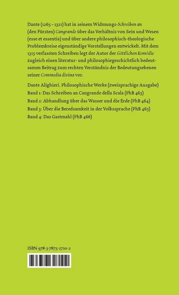 Produktbild: Das Schreiben an Cangrande della Scala