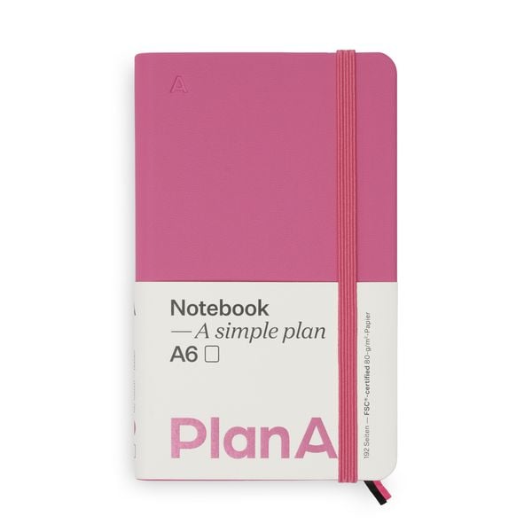Produktbild: Notizbuch A6 Hardcover Candy Pink Blanko, 192 Seiten