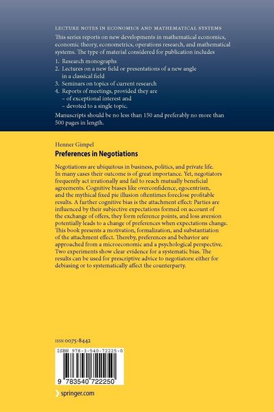 Produktbild: Preferences in Negotiations
