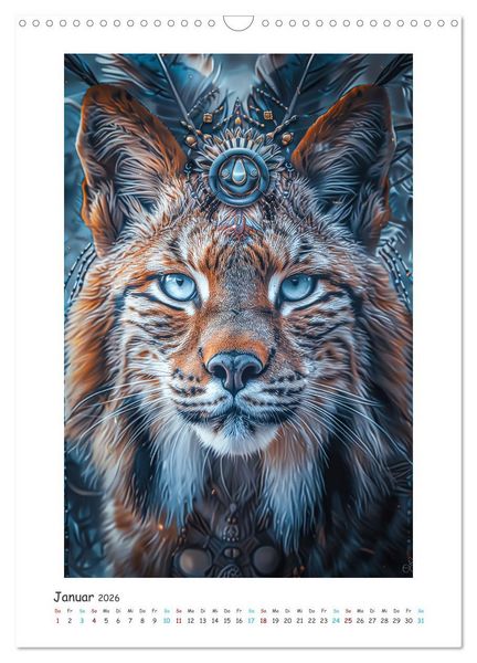 Produktbild: Magische Tiergeister (Wandkalender 2026 DIN A3 hoch), CALVENDO Monatskalender