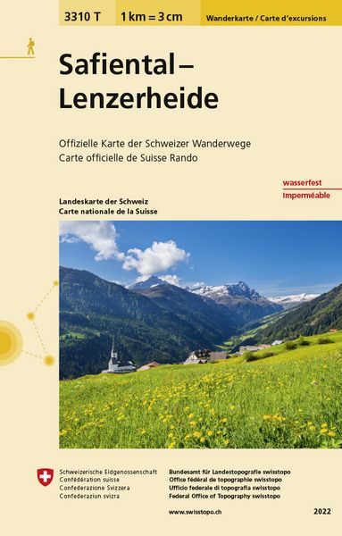Produktbild: 3310T Safiental - Lenzerheide Wanderkarte