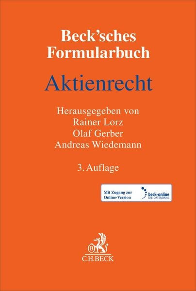 Produktbild: Beck'sches Formularbuch Aktienrecht