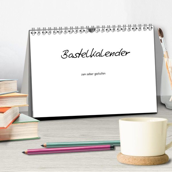 Produktbild: Bastelkalender - Weiss (Tischkalender 2026 DIN A5 quer), CALVENDO Monatskalender