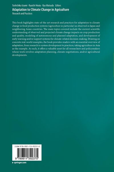 Produktbild: Adaptation to Climate Change in Agriculture