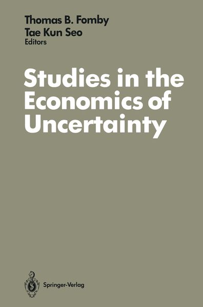 Produktbild: Studies in the Economics of Uncertainty