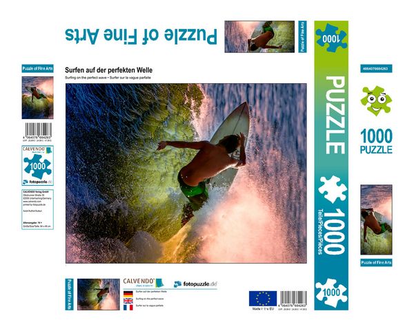 Produktbild: CALVENDO Puzzle Surfen auf der perfekten Welle 1000 Teile Lege-Gr&ouml;&szlig;e 480 x 640 cm Foto-Puzzle Bild von Peter Roder