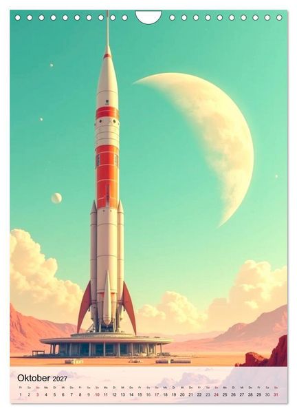 Produktbild: Retro Sci-Fi - Aufbruch zu neuen Grenzen (Wandkalender 2027 DIN A4 hoch), CALVENDO Monatskalender