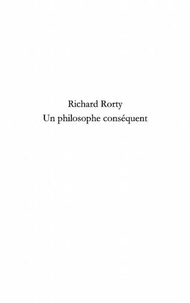 Produktbild: Richard Rorty