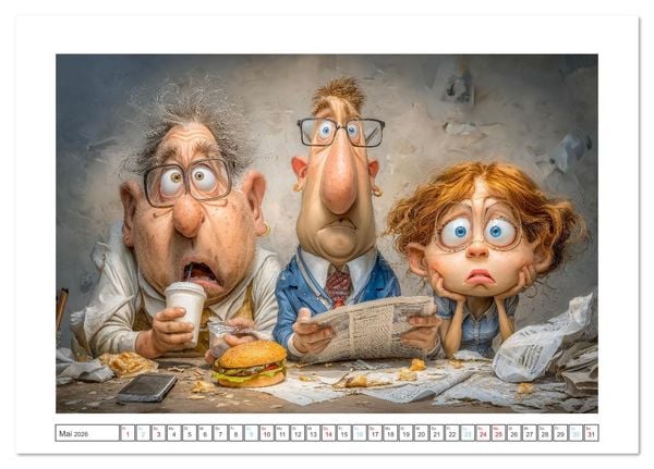 Produktbild: Pause ist, wenn der Drucker druckt (Tischkalender 2026 DIN A5 quer), CALVENDO Monatskalender