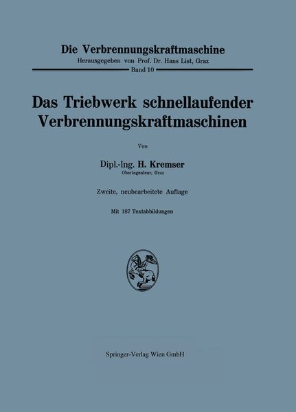 Produktbild: Das Triebwerk schnellaufender Verbrennungskraftmaschinen
