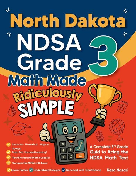 Produktbild: North Dakota NDSA Grade 3 Math Made Ridiculously Simple