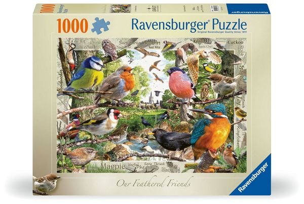 Erwachsenenpuzzle 1000 Teile - Gefiederte Freunde