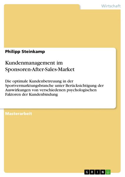 Produktbild: Kundenmanagement im Sponsoren-After-Sales-Market