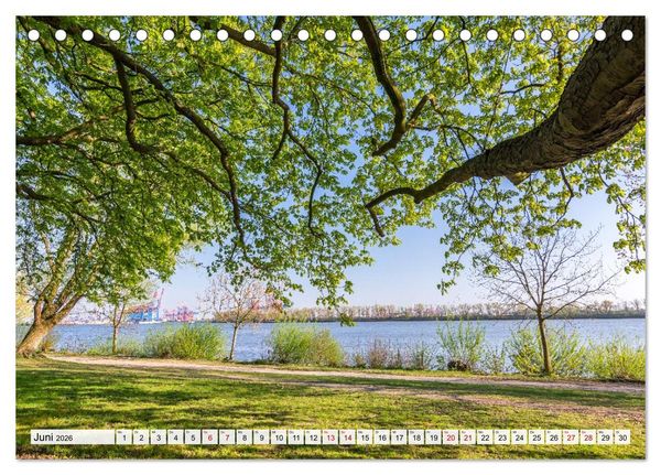 Produktbild: Moin Hamburg - Durch das Jahr an der Elbe (Tischkalender 2026 DIN A5 quer), CALVENDO Monatskalender
