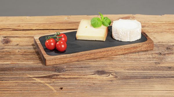 Produktbild: Servierbrett Mod. Ava, mit herausnehmbarer Schieferplatte