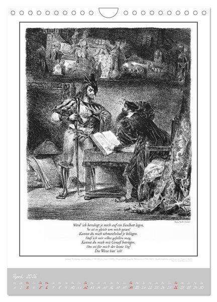 Produktbild: Faust - Weltliteraturkalender (Wandkalender 2026 DIN A4 hoch), CALVENDO Monatskalender