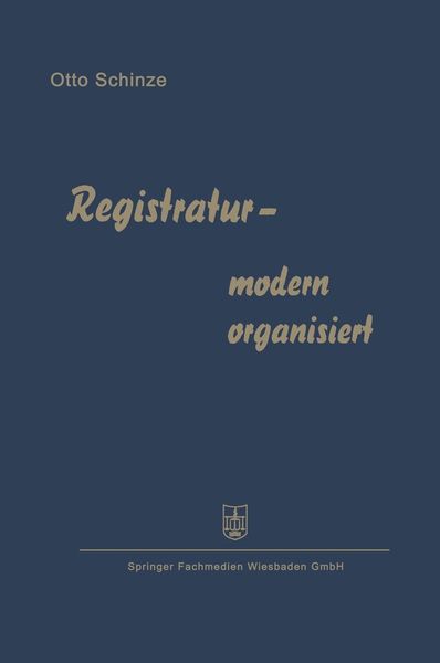 Produktbild: Registratur - modern organisiert