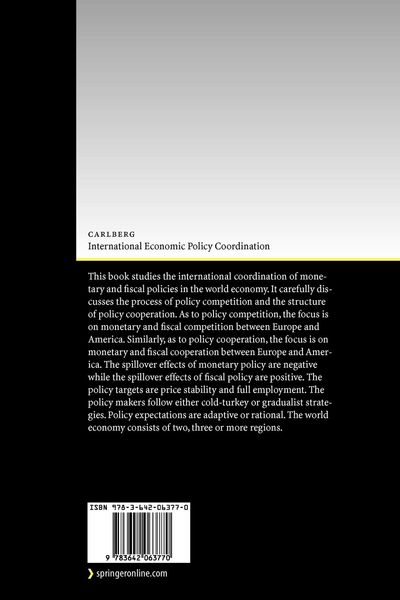 Produktbild: International Economic Policy Coordination