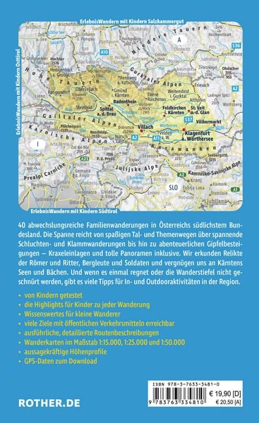 Produktbild: ROTHER Wanderbuch ErlebnisWandern mit Kindern K&auml;rnten. 40 Touren