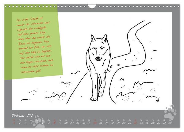 Produktbild: Der kleine GROSSE Wolf - Kalender (Wandkalender 2026 DIN A3 quer), CALVENDO Monatskalender