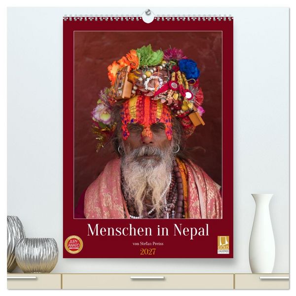Produktbild: Menschen in Nepal (hochwertiger Premium Wandkalender 2027 DIN A2 hoch), Kunstdruck in Hochglanz