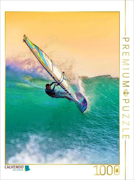 Produktbild: CALVENDO Puzzle Windsurfen - nur Fliegen ist sch&ouml;ner | 1000 Teile Lege-Gr&ouml;&szlig;e 64x48cm Foto-Puzzle f&uuml;r gl&uuml;ckliche Stunden