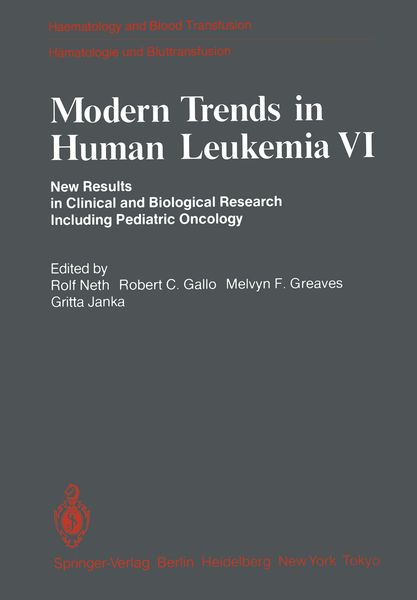 Produktbild: Modern Trends in Human Leukemia VI