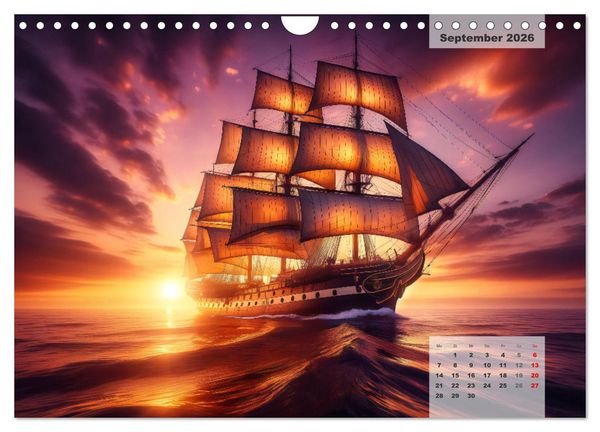 Produktbild: Die Befreiung der Flaschenschiffe - Historische Segelschiffe (Wandkalender 2026 DIN A4 quer), CALVENDO Monatskalender