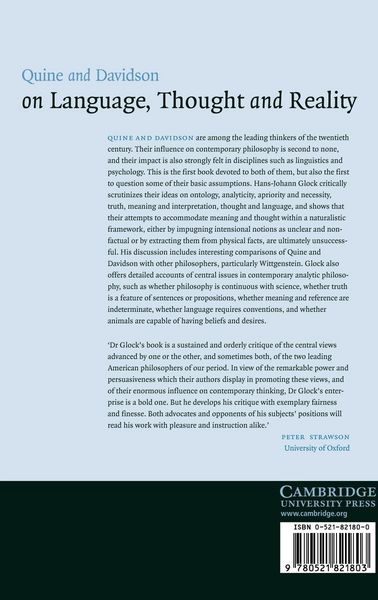 Produktbild: Quine and Davidson on Language, Thought and Reality