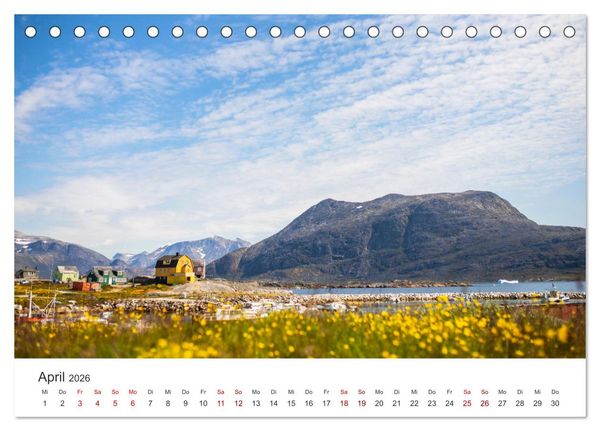 Produktbild: Zwischen den Eisbergen in Gr&ouml;nland (Tischkalender 2026 DIN A5 quer), CALVENDO Monatskalender