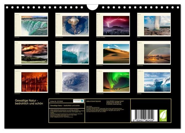 Produktbild: Gewaltige Natur - bedrohlich und sch&ouml;n (Wandkalender 2026 DIN A4 quer), CALVENDO Monatskalender