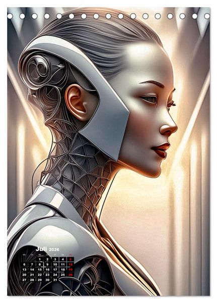 Produktbild: Anmutige Roboter (Tischkalender 2026 DIN A5 hoch), CALVENDO Monatskalender