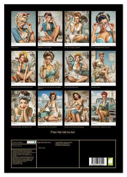 Produktbild: Frau hat viel zu tun (hochwertiger Premium Wandkalender 2026 DIN A2 hoch), Kunstdruck in Hochglanz