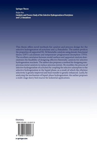 Produktbild: Catalytic and Process Study of the Selective Hydrogenation of Acetylene and 1,3-Butadiene