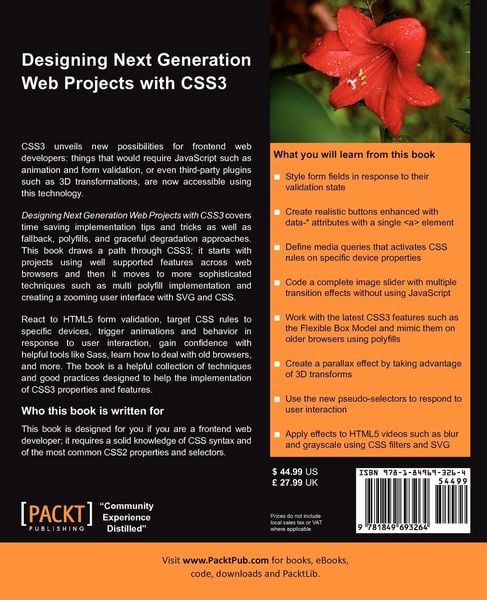 Produktbild: Designing Next Generation Web Projects with Css3