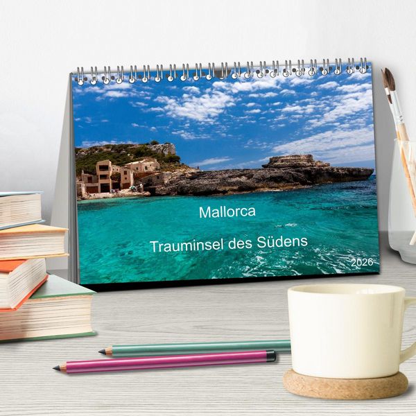 Produktbild: Mallorca - Trauminsel des S&uuml;dens (Tischkalender 2026 DIN A5 quer), CALVENDO Monatskalender