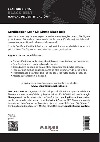 Produktbild: Lean Six Sigma Black Belt. Manual de certificaci&oacute;n