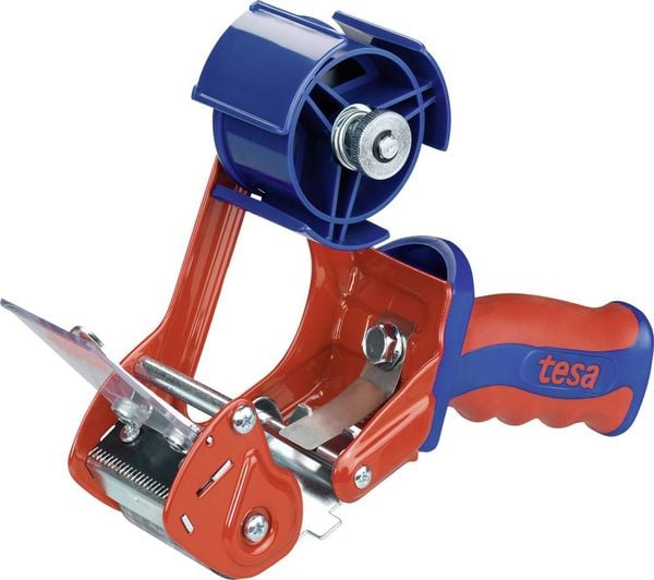 Tesa Klebeband-Abroller ACK® COMFORT 6400 Rot, Blau Rollenbreite (max.): 50 mm Verstellbar, Mit Bremsvorrichtung