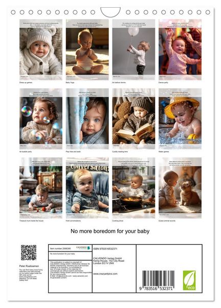 Produktbild: No more boredom for your baby (Wall Calendar 2026 DIN A4 portrait), CALVENDO 12 Month Wall Calendar